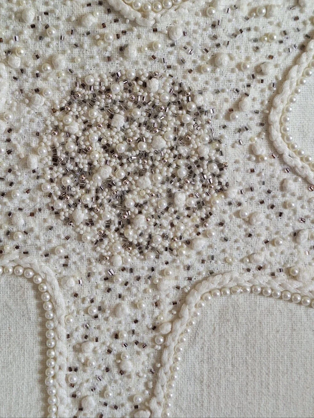 Coastal Collection Beaded Starfish Accent Pillow Beach Ocean Decor off-white 19